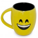 Keramikas krūze ar smaidiņu "Labrīt", tējai, kafijai un citiem dzērieniem, tilpums 300 ml